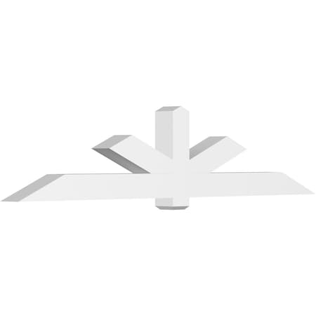Ekena Millwork Kennewick Architectural Grade PVC Gable Bracket, 108"W x 22 1/2"H x 6"D x 6"F, 5/12 Pitch GBP108X23X0606KEN00